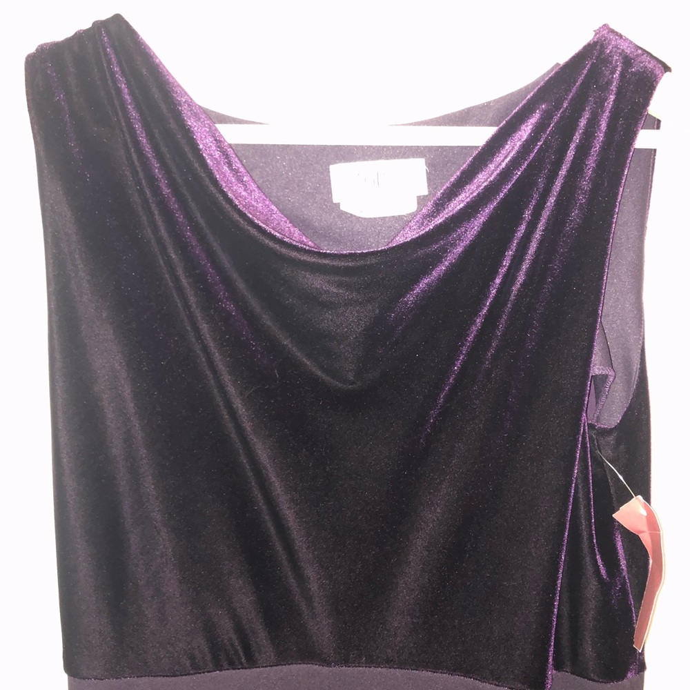 Beautiful purple velvet prom dress